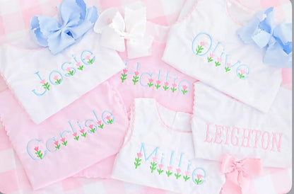 Pink Ric Rac Diaper Set